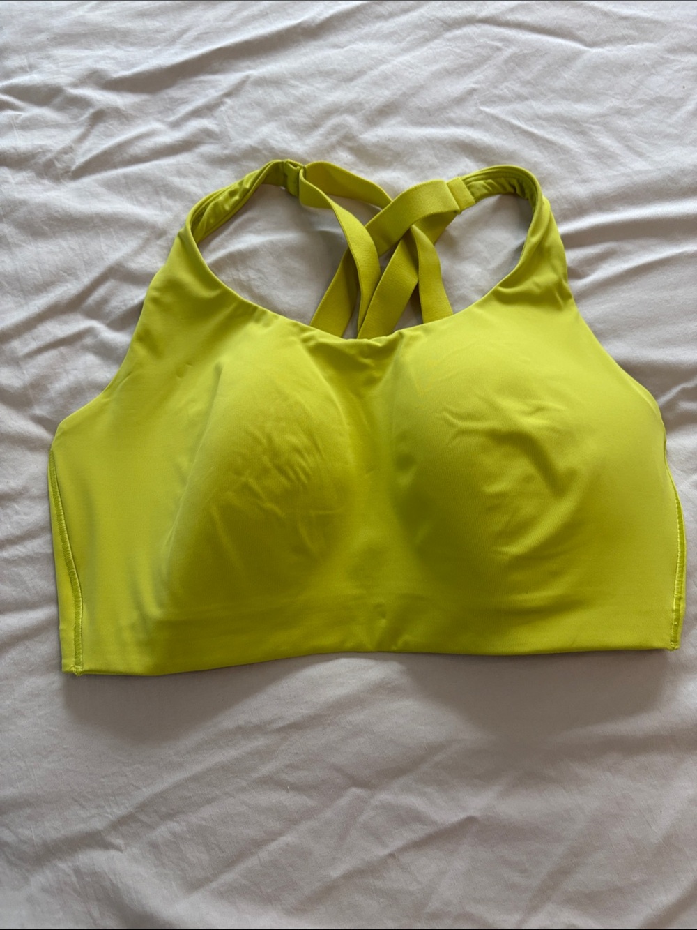 Lululemon Women's High-Neck Sports Bra - Neon Yellow